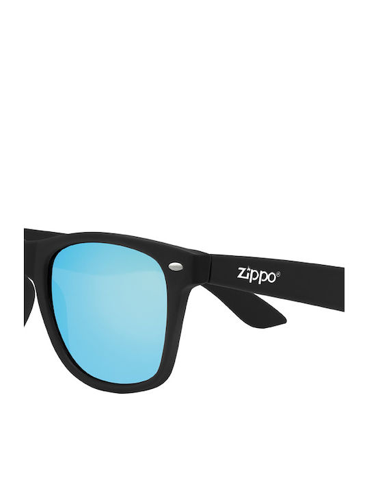 Zippo Unisex Sunglasses with Black Plastic Frame and Multicolour Lens OB21-27
