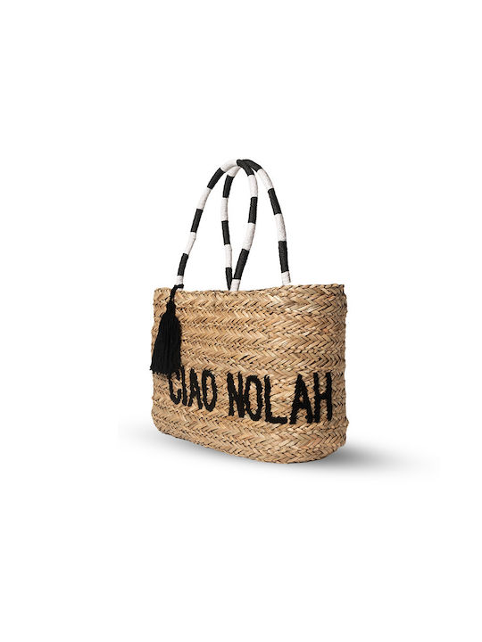 Nolah Ciao Ψάθινη Τσάντα Θαλάσσης Μπεζ