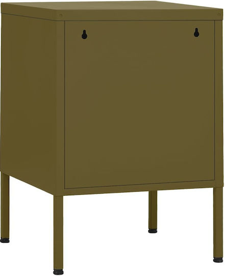 Metallic Bedside Tables 2pcs Green 35x35x51cm