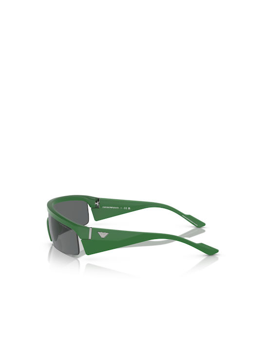 Emporio Armani Men's Sunglasses with Green Plastic Frame and Gray Lens EA4204U 601187