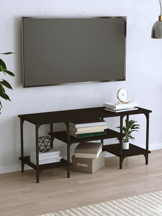 Particle Board / Metal TV Furniture Black L102xW35xH45.5cm