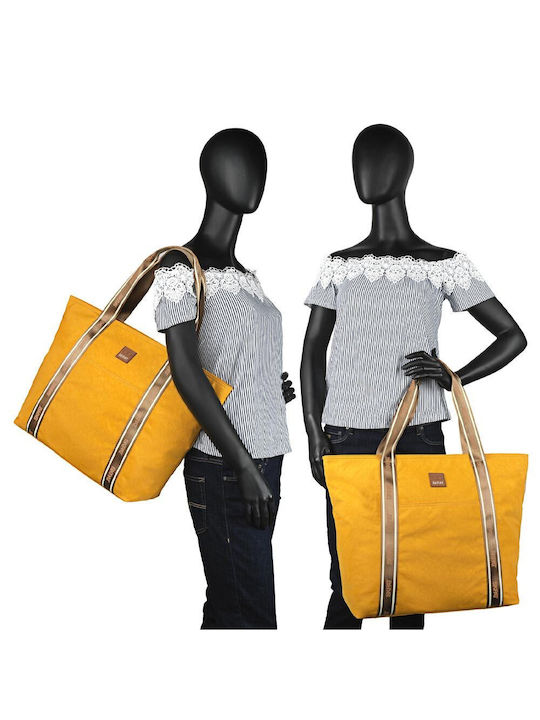 Skpat Υφασμάτινη Τσάντα Θαλάσσης Κίτρινη