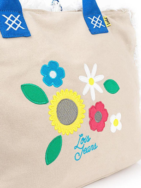 Lois Stoff Strandtasche Beige