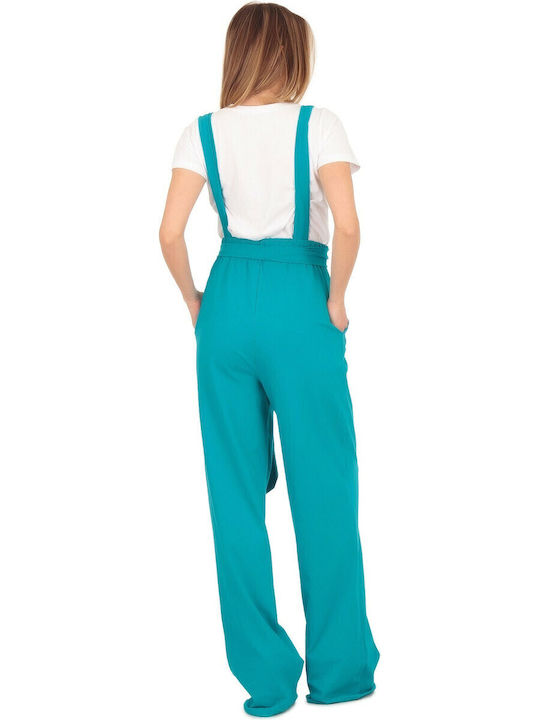Damen Jumpsuit Türkis