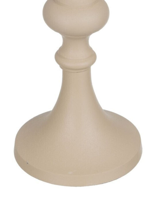 BigBuy Candle Holder Aluminum Αλουμινένιο in Beige Color 13x13x33cm 1pcs