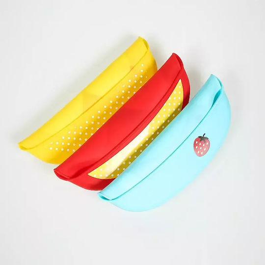 Baby Wise Cute Animals Waterproof Bib Silicone with Button & Pocket Red