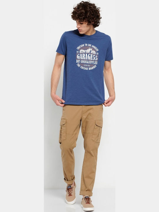 Trousers Cargo Elastic in Relaxed Fit Beige
