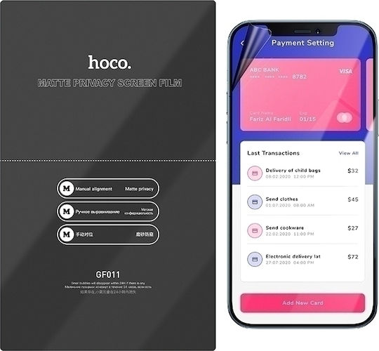 Hoco Pro 0.15mm Privacy Hydrogel Ματ Screen Protector (Oppo A76 / A96)