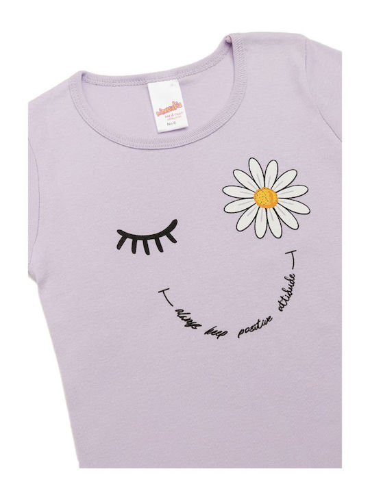 Minerva Kids Tank Top Short-sleeved Lilac 1pcs