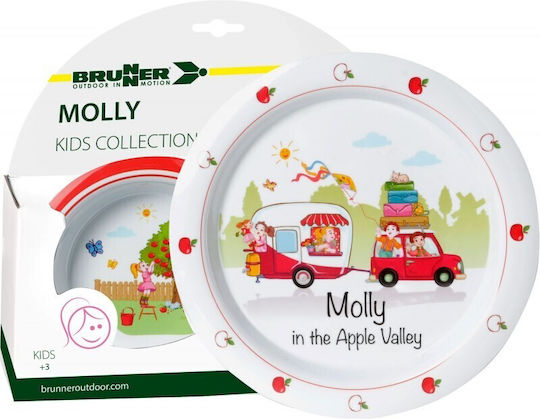 Brunner Set Essgeschirr Molly Kids Girl aus Kunststoff Rot 5Stück