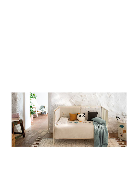 Petit Praia Κάλυμμα Αλλαξιέρας Jungle από Ύφασμα Μπεζ 70x80cm
