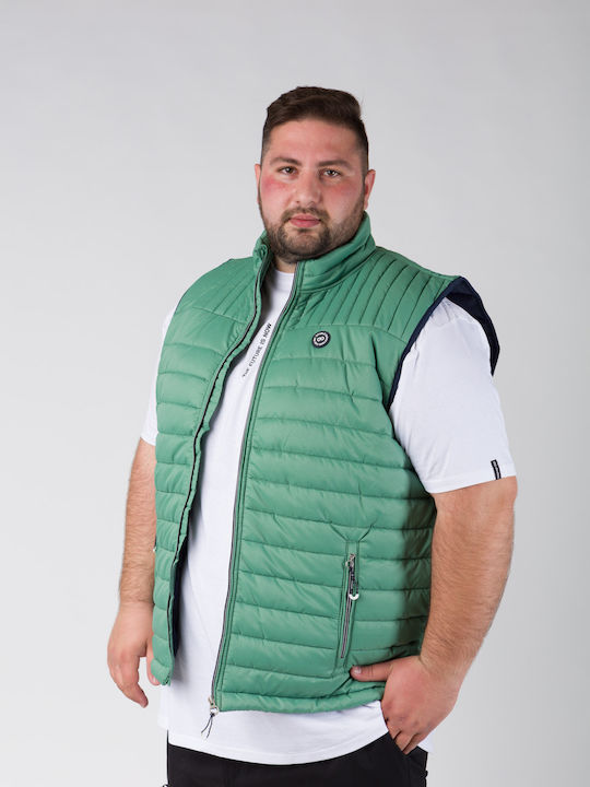 Double Herren Jacke Puffer Wasserdicht Grün