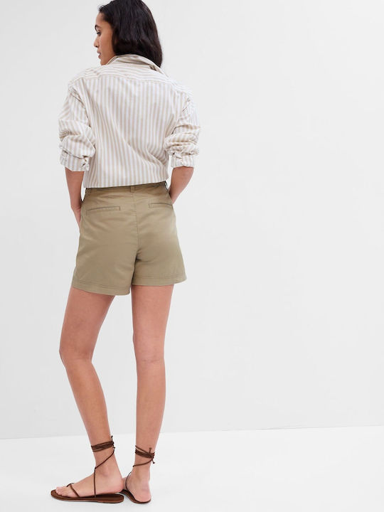 GAP Γυναικείο Σορτς Washwell khaki