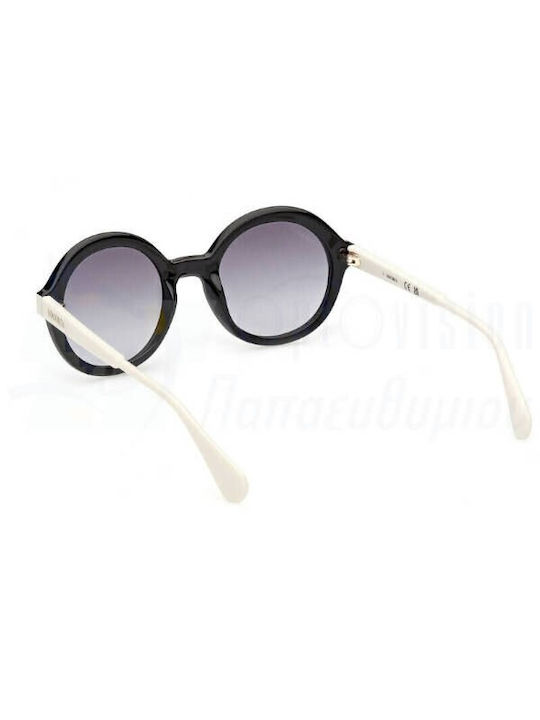 Max & Co Women's Sunglasses with Black Plastic Frame and Gray Gradient Lens MO0052 04B