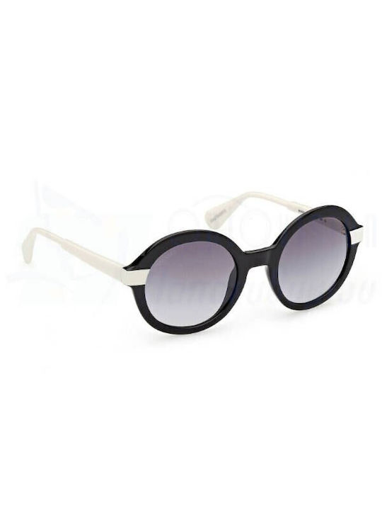 Max & Co Women's Sunglasses with Black Plastic Frame and Gray Gradient Lens MO0052 04B