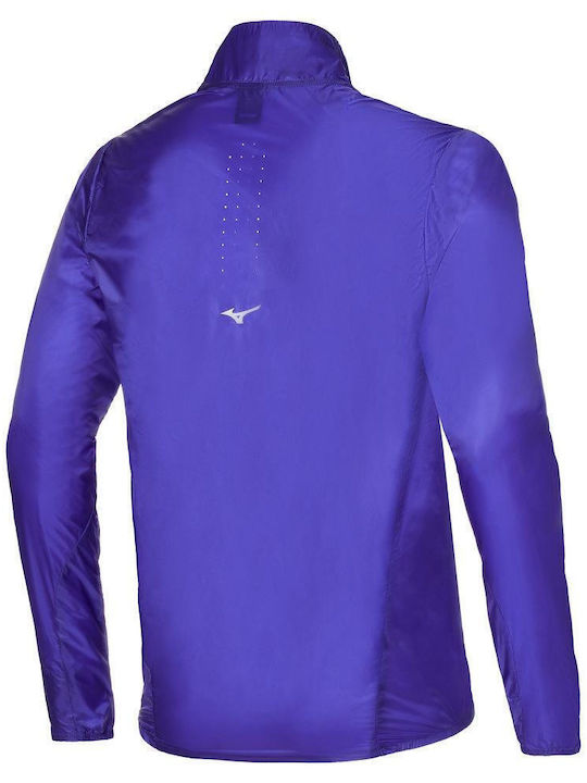 Mizuno Aero Αθλητικό Ανδρικό Μπουφάν Violet Blue