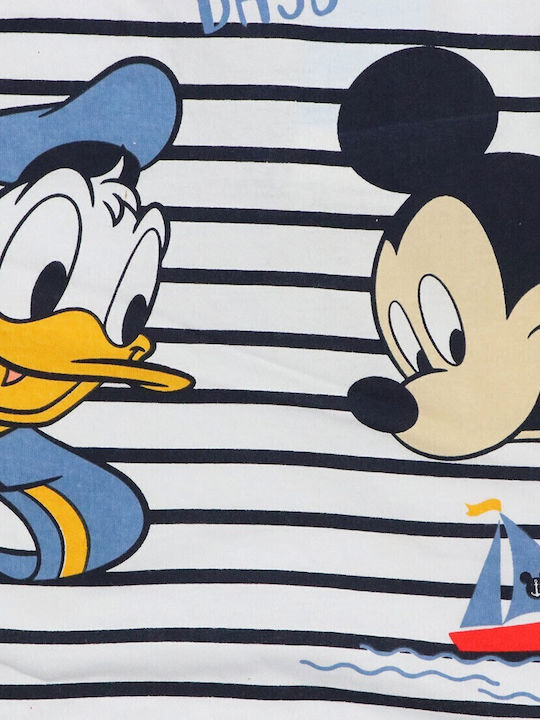 Disney Mickey Mouse Бебешко Боди Къс ръкав Бял