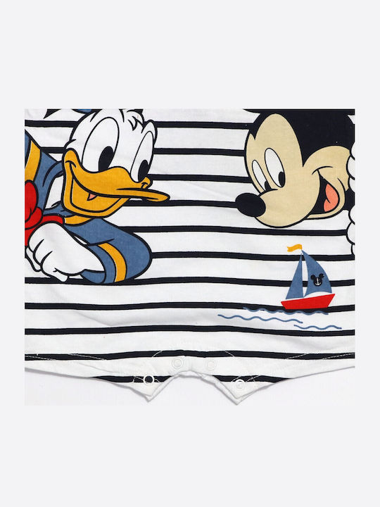 Disney Mickey Mouse Бебешко Боди Къс ръкав Бял