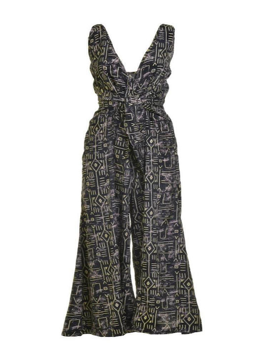 Women's Sleeveless One-piece Suit Black