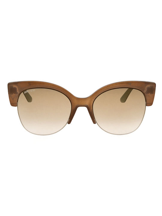 Jimmy Choo Women's Sunglasses with Pink Frame and Gold Mirror Lenses