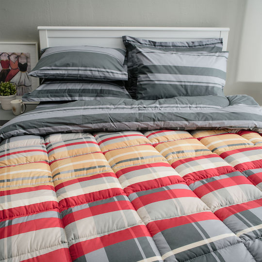 Charalambidis Textiles Плик за Завивка Единичен 160x240 Шотландия Червен