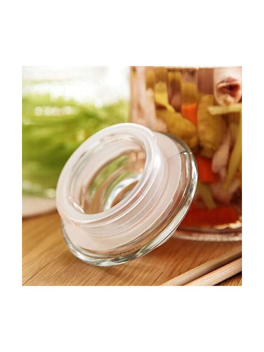 Viosarp Vase General Use with Airtight Lid Glass Transparent 500ml