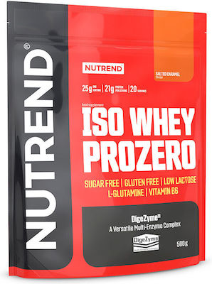 Nutrend Iso Whey Prozero Molkenprotein Glutenfrei mit Geschmack Gesalzenes Karamell 500gr