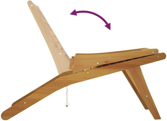 Outdoor-Sessel Hölzernes Braun 60x90x65εκ.
