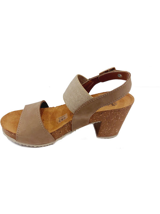 Level Anatomic Anatomic Women's Sandals with Ankle Strap Beige 2029