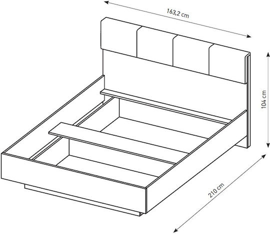 Bedroom Furniture Set Tally 160x200cm 4pcs
