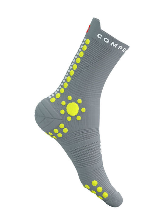 Compressport Pro Racing V4.0 Running Κάλτσες Γκρι 1 Ζεύγος