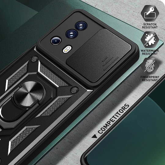Techsuit CamShield Series Umschlag Rückseite Kunststoff / Silikon Schwarz (Xiaomi 13 Lite)