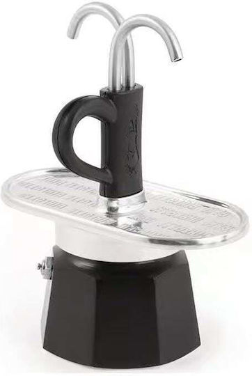 Bialetti Mini Express R Кафеварка За Еспресо 2 Чаши Черна