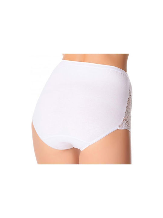 Plus Size Jadea Retro briefs white