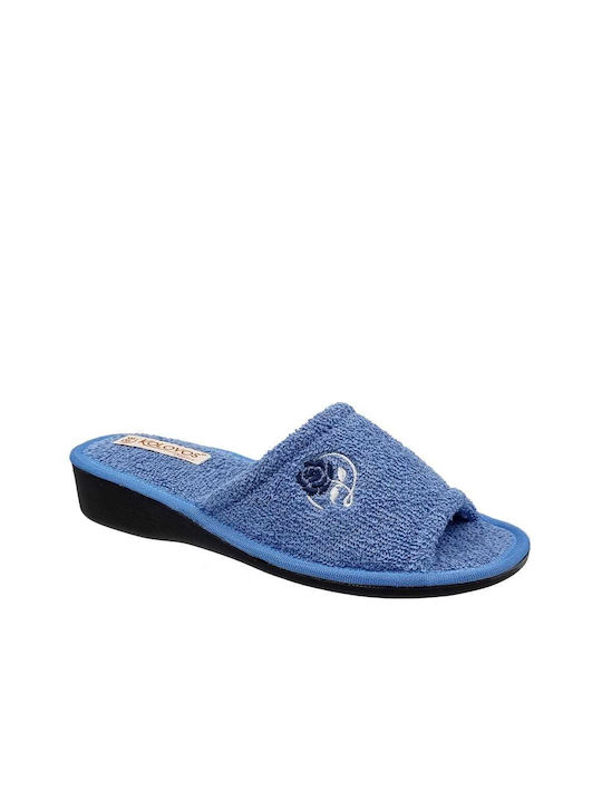 Kolovos Terry Women's Slippers Light Blue