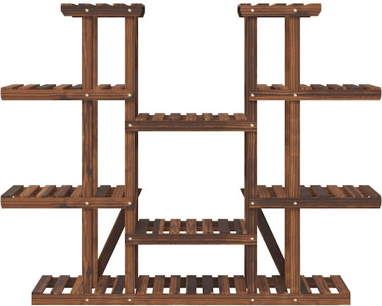 vidaXL Ραφιέρα Γλάστρας Ξύλινη Καφέ 110x25x110.5εκ.