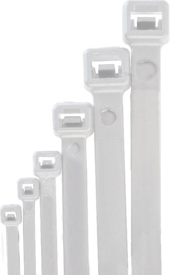 Pack of 100pcs White Plastic Cable Ties 140x3.6mm BCR5008