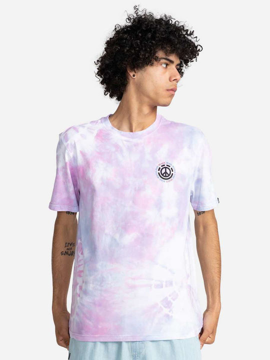 Element KETCH T-SHIRT Men΄s - Bio-Baumwolle - regular fit - TIE DYE PURP Multi