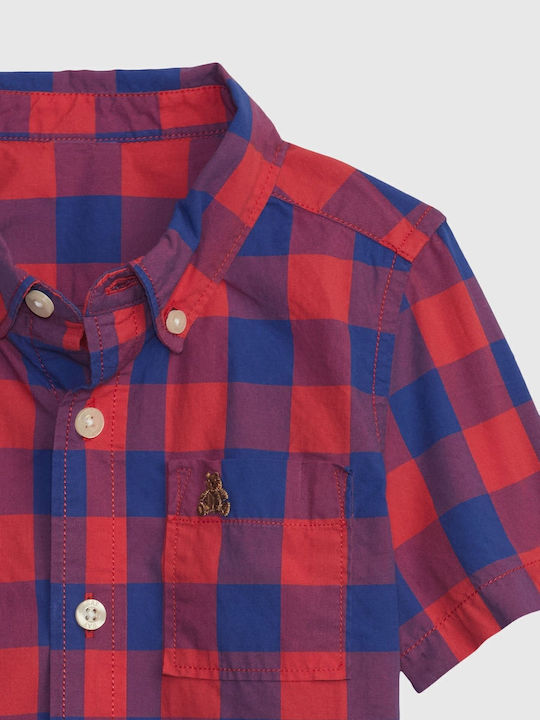 Kids Checked Shirt Short Sleeve Multicolour