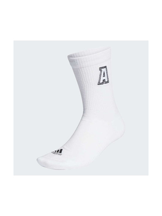 Adidas Embroidered Αθλητικές Κάλτσες Λευκές