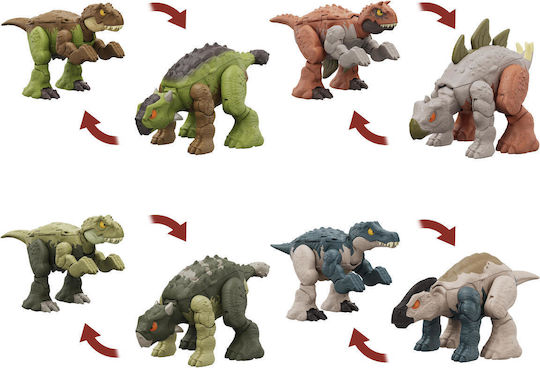 Φigură de acțiune Jurassic World Dinozaur Tyrannosaurus Rex & Ankylosaurus pentru copii de 6+ ani ani