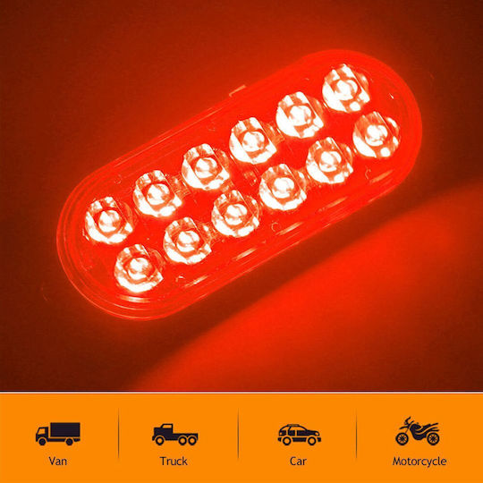 Factory Комплект фарове за ремарке LED с винтове 12 / 24V 11см 12 SMD 1бр