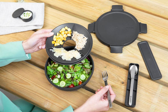 Brabantia Brabantia Kunststoff Mittagsbox Mit Fächern Grau 1.3lt