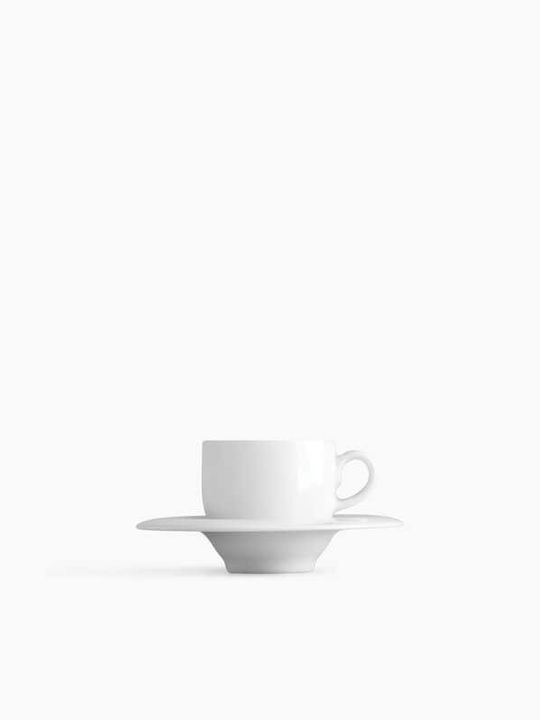 Ionia Plus Tasse Kaffee aus Porzellan Weiß 100ml