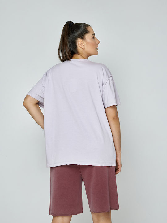 Mat Fashion Feminin Sport Tricou Lila