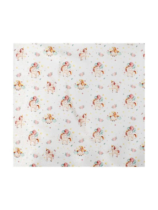 Dimcol Kids Duvet Cover Single White Salmon