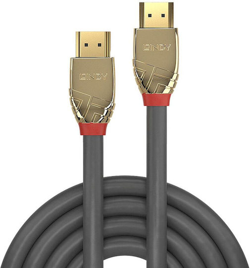 Lindy Gold Line HDMI 2.1 Ultra High Speed 48Gbps 4K 120Hz HDR VRR Cable HDMI male - HDMI male 3m Μαύρο