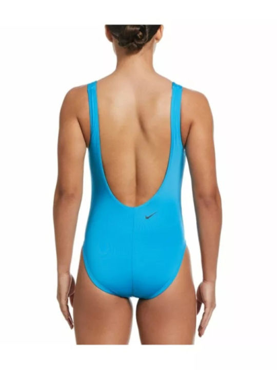 Nike One-Piece Swimsuit with Open Back Blue