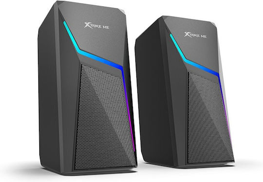 Xtrike Me SK-503 Компютърни тонколони 2.0 с RGB осветление и Bluetooth Мощност 6W в Черен цвят