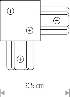 Nowodvorski Track Connector for Lighting Fixtures Black 8971